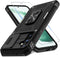 DEERLAMN Galaxy S23 FE Case - Black, Military Grade Shockproof, Slide Camera Cover, Screen Protector & Rotated Ring