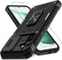 DEERLAMN Galaxy S23 FE Case - Black, Military Grade Shockproof, Slide Camera Cover, Screen Protector & Rotated Ring