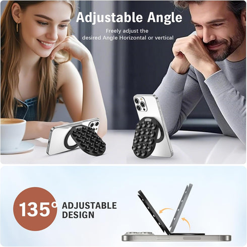 Grippopso 17 16 15 14 13 12 Magnetic Phone Grip Holder for MagSafe Phone Grip, Magnetic Suction Cup Phone Grip Holder