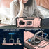 IKAZZ Galaxy S9 Case, Dual Layer Soft TPU and Hard PC Anti-Slip Rugged Protective Cover, Rose Gold