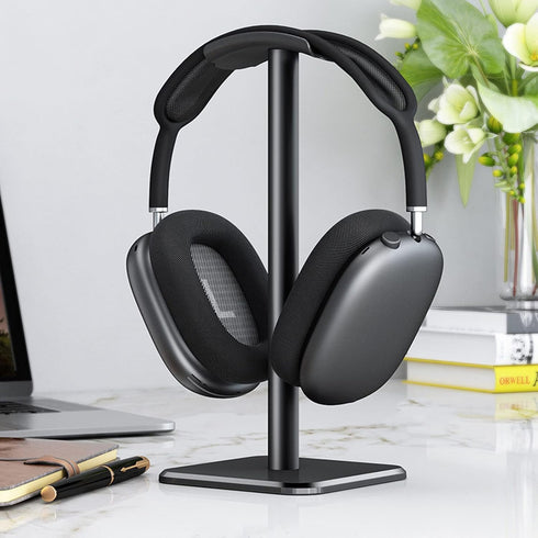 Cuifati Aluminum Desktop Headphone Stand, Headset Earphone Holder with Solid Base TPU Tray, for AirPods, Beats, Bose,