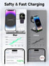 3 in 1 Wireless Charger, Aluminum Alloy Fast Charging Stand for iPhone 15/14/13/12/11, iWatch, AirPods Pro, Silver