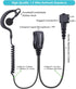 (2 Pack) Walkie Talkie Earpiece, G Shape 2-Pin 2.5mm/3.5mm Headset with PTT Mic for Motorola Two-Way Radios