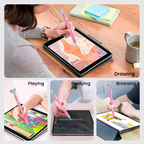 Big Diamond Multi-Tips Stylus Pen for Touch Screens - Capacitive Universal Stylist Pen for iPad, iPhone, and All