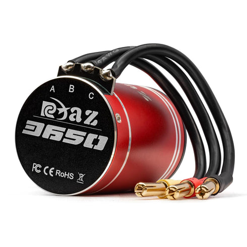 RCXAZ 3650 3.175mm 6600KV 1/10 TRX4 SCX10 (6600KV) Metal Brushless Motor Shaft Waterproof for RC High Speed Off-Road
