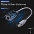 USB to Cat5 Adapter, USB Extender Ethernet Up to 164ft/50m, Supports USB1.1 Protocol, Compatible with USB2.0