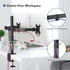 BONTEC Dual Monitor Desk Mount, Monitor Stand for 13 27 Inch LCD LED 2 Monitors, Ergonomic Full Motion Heavy Duty