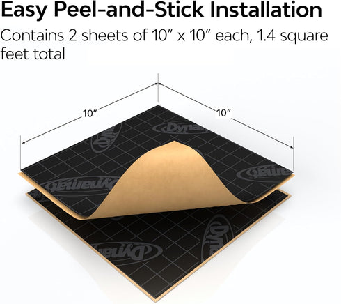 Dynamat Xtreme Sound Deadening Car Insulation Speaker Pack – Pre Cut Noise Dampening Kit, 2 Sheets 10”x10”