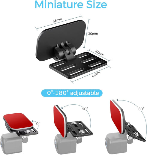 Rear Camera Mount (2 Pcs), Universal Adjustable Back Windshield Camera Mount, Dash Cam Rearview Camera Bracket for Car