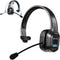 Wireless Headset with Microphone, Single-Ear Headphone, Adjustable Headband, Noise Isolation Mic for Home Office