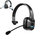 Wireless Headset with Microphone, Single-Ear Headphone, Adjustable Headband, Noise Isolation Mic for Home Office