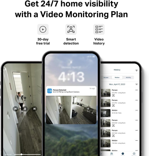 myQ Smart Indoor Security Camera – 1080p HD Video, Night Vision, Motion Detection, Two-Way Audio, Smartphone Control