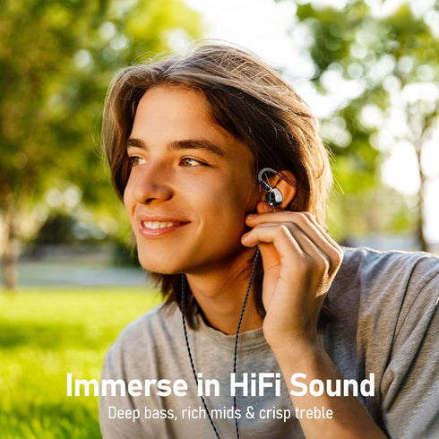 Vibes 202 Wired Earbuds - HiFi in Ear Monitor Headphones with Professional Noise Isolating Sound