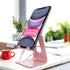 CreaDream Adjustable Cell Phone Stand, Phone Stand, Cradle, Dock, Holder, Aluminum Desktop Stand Compatible with Phone 15 14 13 12 11 Pro Max Plus SE, Accessories Desk, All Mobile Phones-Rose Gold