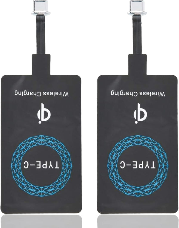 2PCS Universal Ultra Slim Type C Wireless Charger Receiver Module, Qi Receiver for Type C Mobile Phones