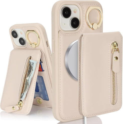 DEYHU for iPhone 13 Phone case with Card Holder with Compatible magsafe Magnetic,