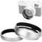 JJC Metal Lens Hood Shade Protector with 49mm Filter Adapter Ring for Fujifilm X100VI X100V X100F X100T