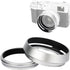 JJC Metal Lens Hood Shade Protector with 49mm Filter Adapter Ring for Fujifilm X100VI X100V X100F X100T