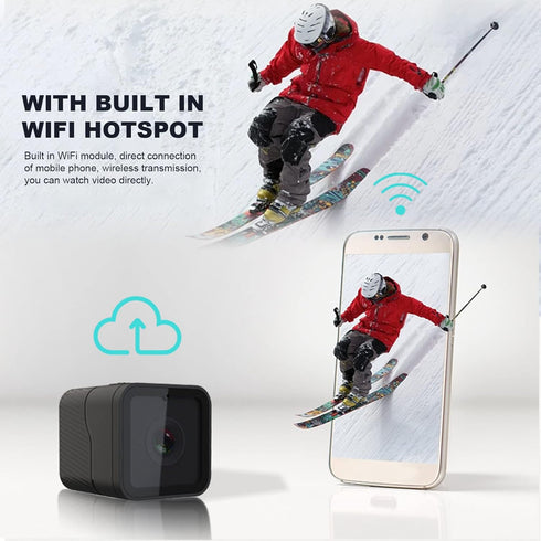 Mini Portable Camera, 1080P HD, Built-in Microphone, Long Lasting Battery Life, Outdoor Sport Action Camera