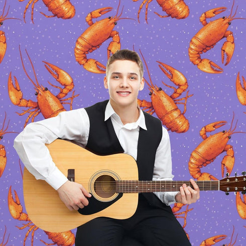 Generic Lobster Pattern Funny Backdrop Background for Photography Photo Photoshoot Screen Parties Curtain