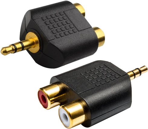 Sairps 3.5 mm TRS to Dual RCA Female, 3.5mm Stereo Male to Dual