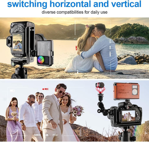 DSLR Camera L Bracket Quick Release Plate, Lightweight, Universal Application, Compatible with Canon Nikon Sony DJI