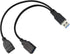 GINTOOYUN USB 3.0 Splitter Cable, USB Type A 3.0 Male to 3.0 Female and 2.0 Female Y Extension for PC, Laptop, 30cm