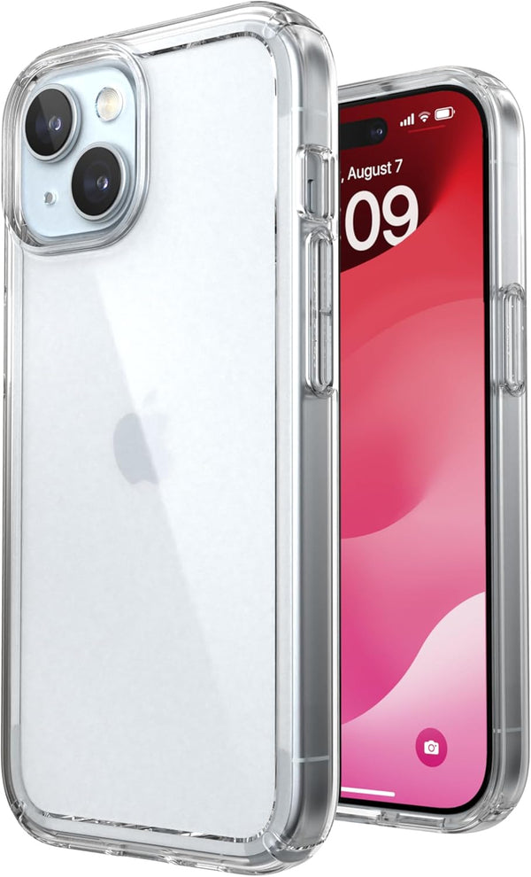 Speck Clear Slim Case for iPhone 15, 14 & 13 - Drop Protection, Scratch Resistant, Anti-Yellowing, 6.1 Inch