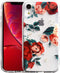 Flower Case for iPhone XR (6.1"), Floral Pattern Clear Slim Fit Ultra-Thin Design, Shockproof Hard PC Back (Red Roses)
