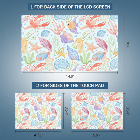 icolor Laptop Skin Sticker Decal - Personalized Universal Notebook Vinyl Skin Stickers Cover Art for 12-15.6 inch