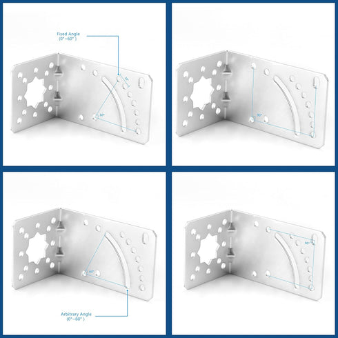 Pole Mount Bracket L - Mounting Bracket to Wall Hardware for LPDA yagi Outdoor Antenna with U-Bolt