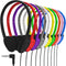 Maeline Bulk Classroom Student Headphones, On Ear Stereo, Flexible Adjustable Band, 20 Pack, Multi