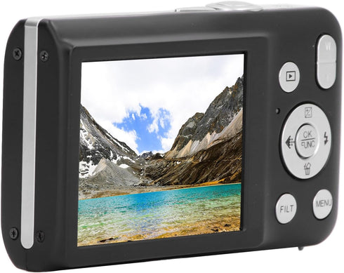 Small Digital Camera, Beauty Filter 16X Zoom Compact for Photo and Video, 750mAh Battery for Teens