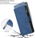 UEEBAI Wallet Case for iPhone 6/iPhone 6S - PU Leather Magnetic Closure Handbag with Zipper Pocket, Blue