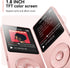AGPTEK A02 MP3 5.3, 1.8 inch 128GB(Rose 64GB) Player with Bluetooth Screen Portable Music Player with Speaker, FM
