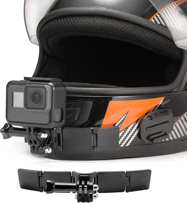Motorcycle Helmet Chin Mount Kits, Adhesive Curved Pads Compatible with GoPro Hero 12, 11, 10, 9, 8, 7, 6, 5