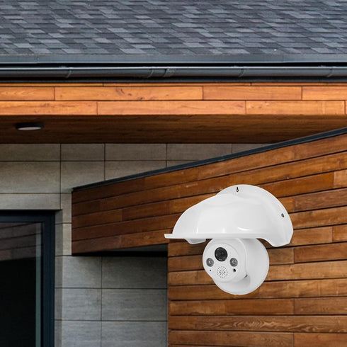 MAGICLULU 2Pcs Camera Sun Rain Security Cover Universal Security Camera Protective Shield Cameras Sun Rain Shade Camera Cover Shield for Cameras Outdoor - White