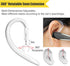 Ear Hooks 360° Rotatable Multi-Dimensional Adjustable Soft Silicone Universal Headset Clips Anti-Slip Sports Clamp Loop Replacement 5Pcs 5mm