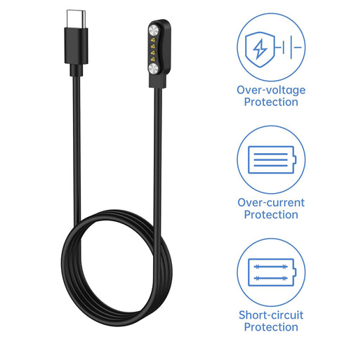 Mugust 2 Pack 3.3ft USB C Magnetic for PLAUD Note AI Voice Recorder Charger, Replacement Charging Cable Accessories