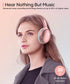 Headset, 90H Gift-H1 INFURTURE Pink Headphones Over Ear Headphones Active Noise Cancelling Bluetooth Headphones, Deep