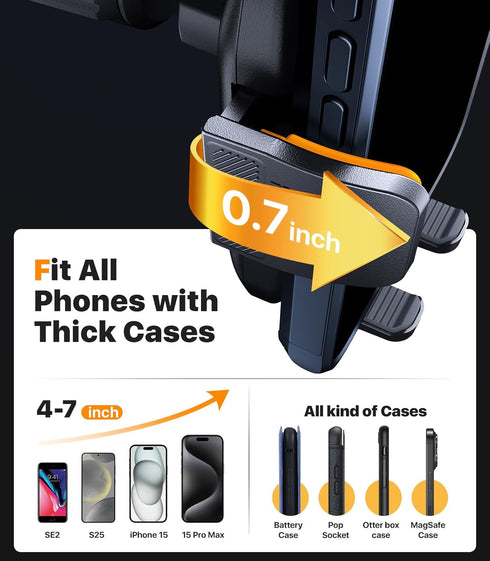 Ultra Stable Phone Holders for Your Car, 360 Adjustable Suction Cup Mount for Dashboard Windshield