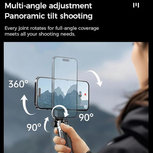 Generic 2026 5-in-1 360 25 inches (1pcs) Upgrated Magnetic Selfie Stick with Remote for Cell Phone Rotation Extendable