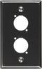 Stainless Steel Wall Plate by Seismic Audio, Dual "D" Size Connectors for Cable Installation