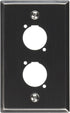 Stainless Steel Wall Plate by Seismic Audio, Dual "D" Size Connectors for Cable Installation