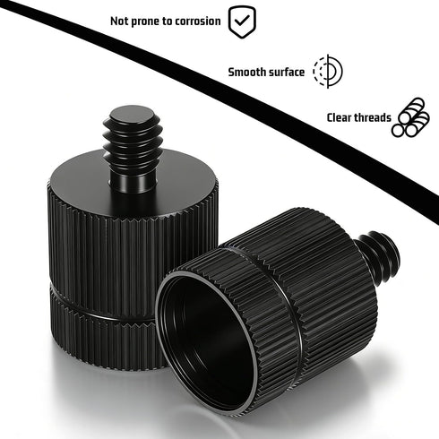Xyembu 2PCS 5/8-11 1/4 Tripod Adapter Female to Male Laser Level Tripod Conversion Thread for Various Photography