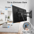 Pipishell Full Motion TV Wall Mount - Fits 37-75 inch Flat/Curved TVs up to 100lbs, Swivel and Tilt