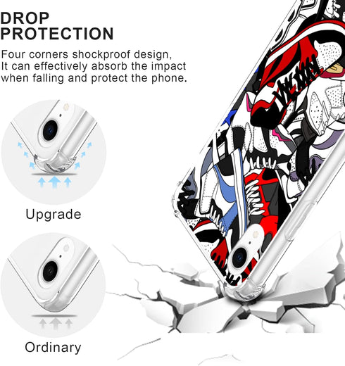 Cool Shoe Clear Phone Case for iPhone XR, 6.1 Inch Case for Teen Boys, Men, Kids