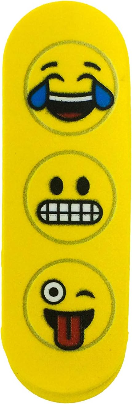 Emoji Adhesive Loop Cell Phone Holder Accessories - Finger Strap for iPhone Galaxy Android Tablet Smartphones