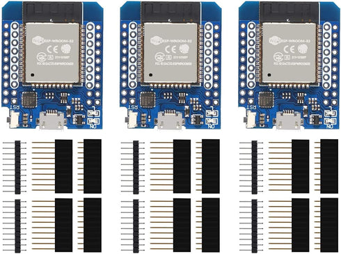 HiLetgo 3pcs ESP32 Mini ESP-WROOM-32 Development Board, WLAN WiFi Bluetooth IoT Development Board