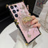 Galaxy S24 Ultra Kickstand Case, Cute Luxury Glitter Bling Butterfly with Ring Stand, Shockproof, Pink